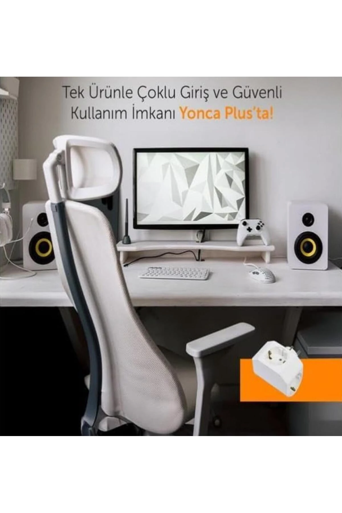 Viko Yonca Plus Üçlü Topraklı Priz Gri
